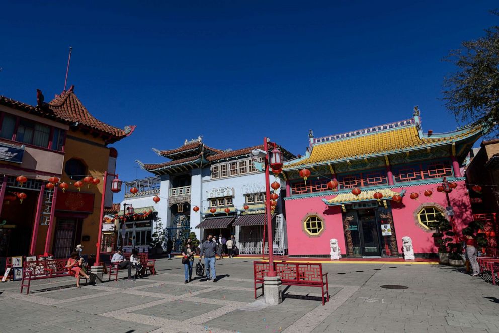 PHOTO: A view of Chinatown in Los Angeles, is shown on Feb. 12, 2021, as Lunar New Year, also known as the Chinese New Year begins today and will conclude the Year of the Rat and begin the Year of the Ox.