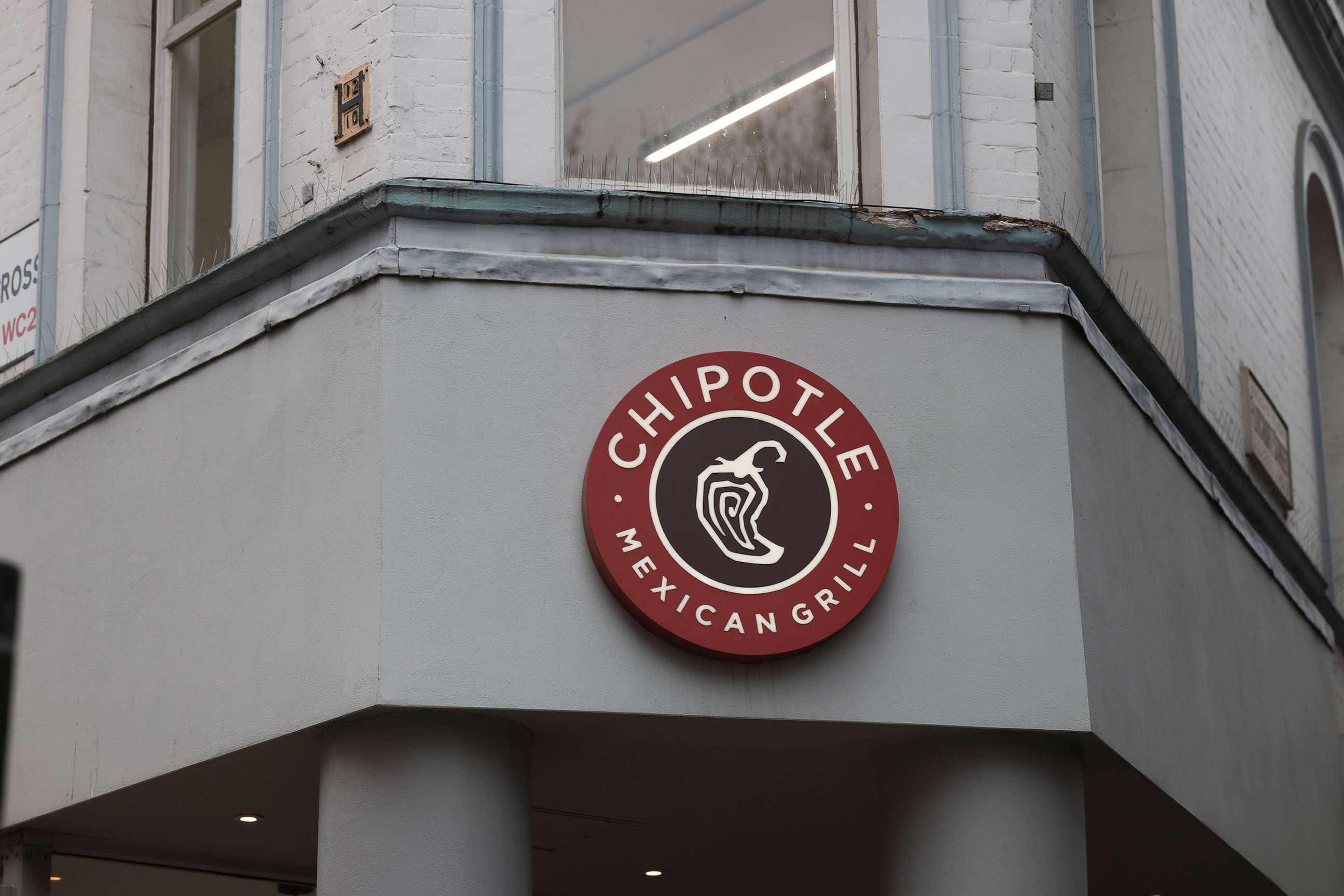 PHOTO: The exterior of a Chipotle Mexican Grill store photographed on Feb. 18, 2023 in London.
