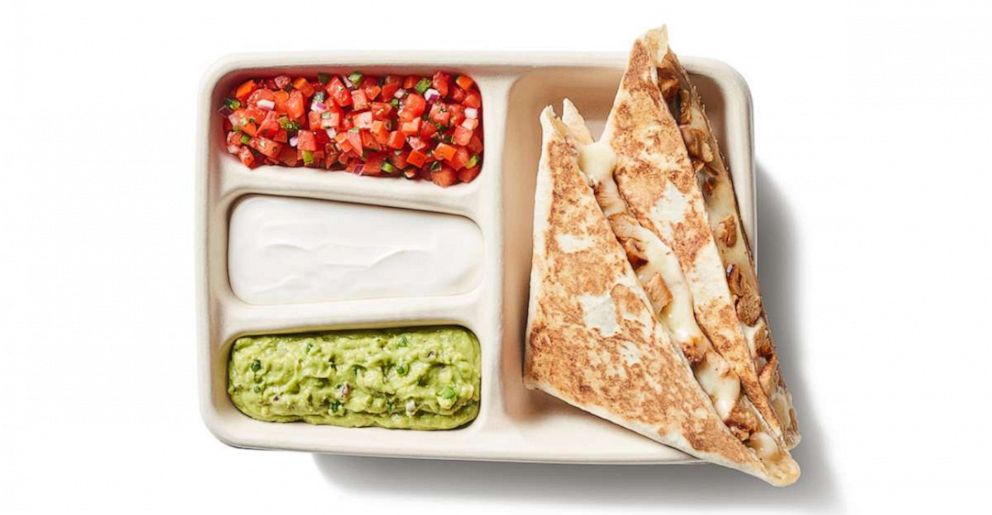 PHOTO: A quesadilla from Chipotle with tomato salsa, sour cream and guacamole.