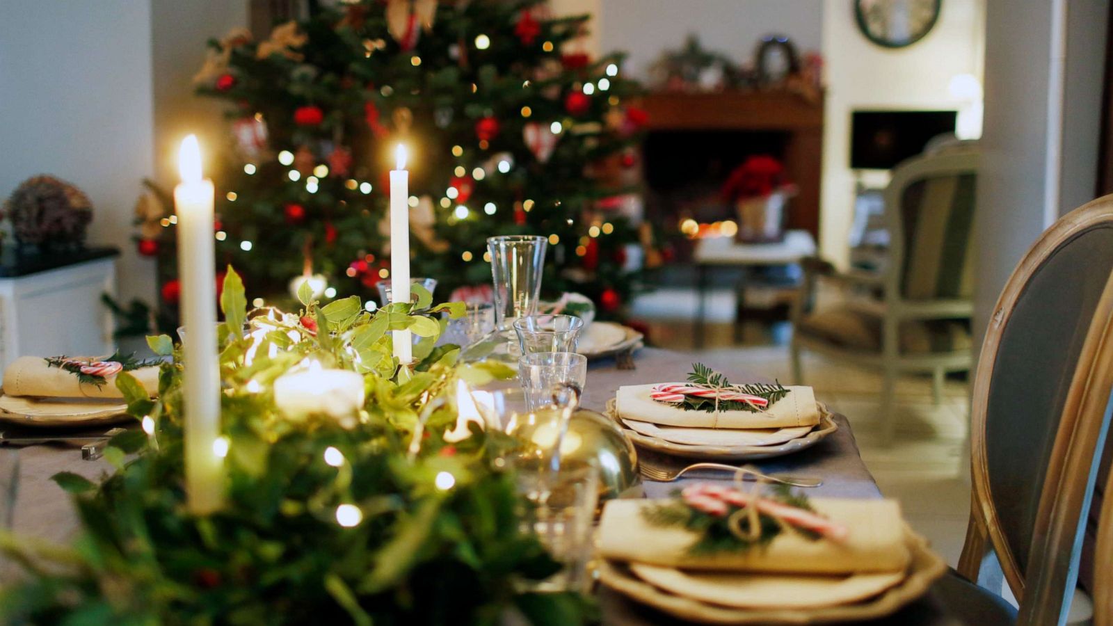 PHOTO: A Christmas holiday dining table is seen in this undated stock photo.