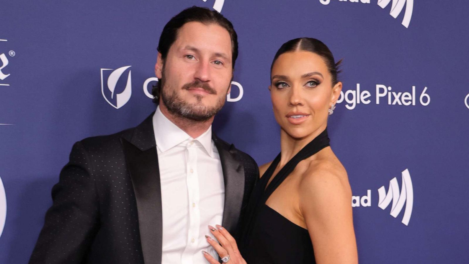 PHOTO: Valentin Chmerkovskiy and Jenna Johnson Chmerkovskiy attend the 33rd Annual GLAAD Media Awards on April 2, 2022 in Beverly Hills, Calif.