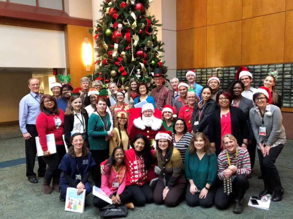 PHOTO: The MD Anderson Cancer Center Choir pose for a holiday group photo in 2018.