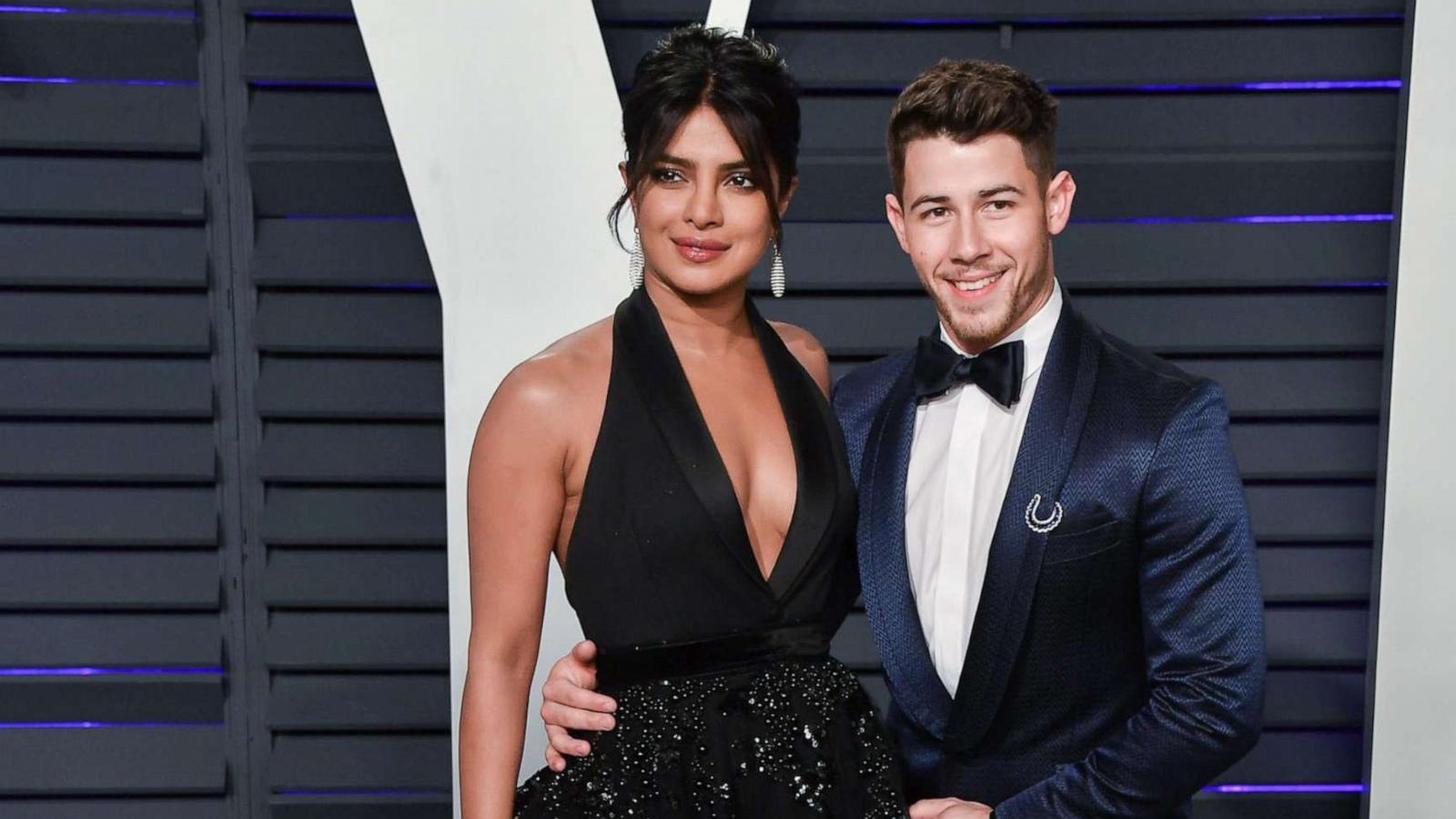 PHOTO: Priyanka Chopra and Nick Jonas attend the 2019 Vanity Fair Oscar Party hosted by Radhika Jones at Wallis Annenberg Center for the Performing Arts on Feb. 24, 2019, in Beverly Hills, Calif.