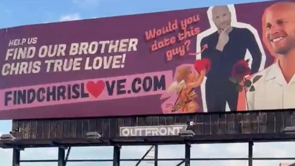 Brothers rent billboard and open TikTok account to help their brother find the “love of his life”