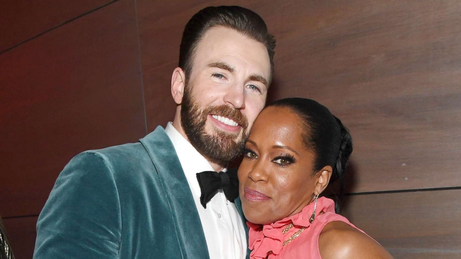 PHOTO: Chris Evans and Regina King attend the 2019 Vanity Fair Oscar Party hosted by Radhika Jones at Wallis Annenberg Center for the Performing Arts, Feb. 24, 2019, in Beverly Hills, Calif.