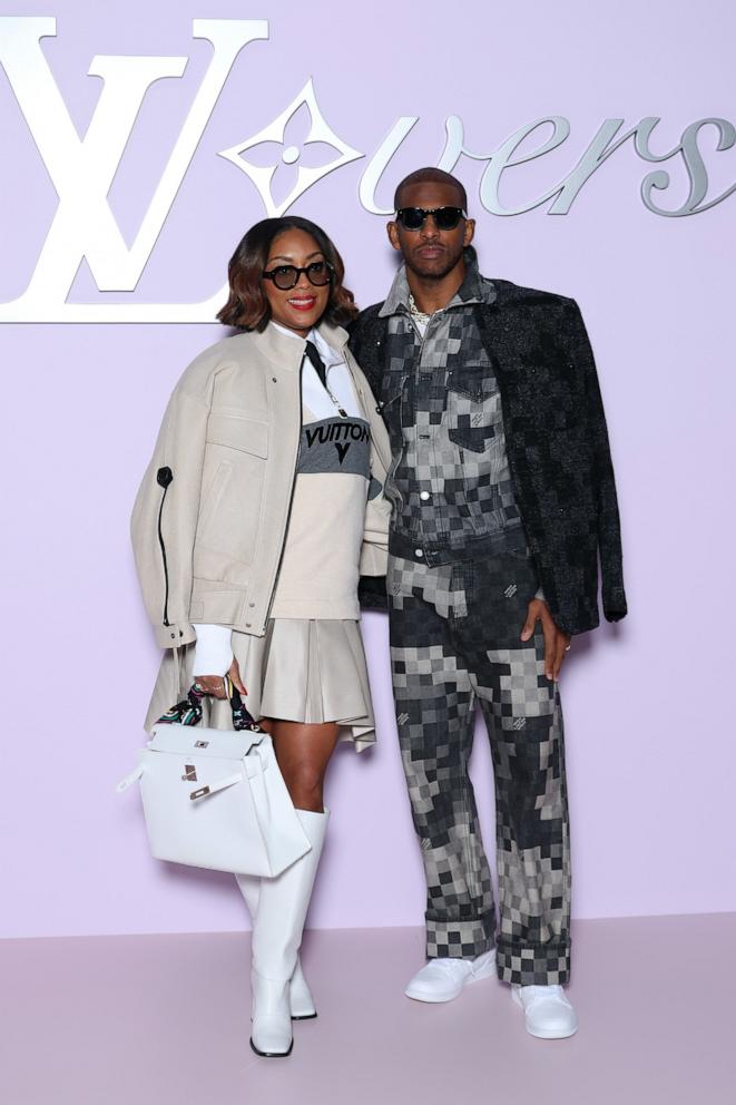 PHOTO: Jada Paul and Chris Paul attend the Louis Vuitton Menswear Fall-Winter 2025/2026 show as part of Paris Fashion Week, Jan. 21, 2025, in Paris.