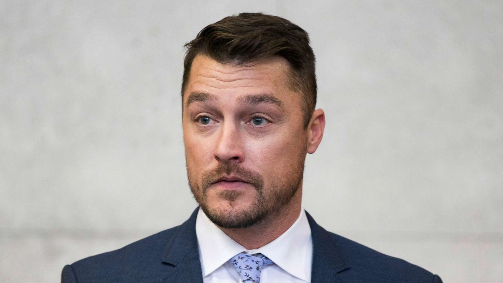 PHOTO: Reality TV star Chris Soules, of "The Bachelor," gets up to leave the courtroom after his sentencing was delayed, May 21, 2019, in Independence, Iowa.