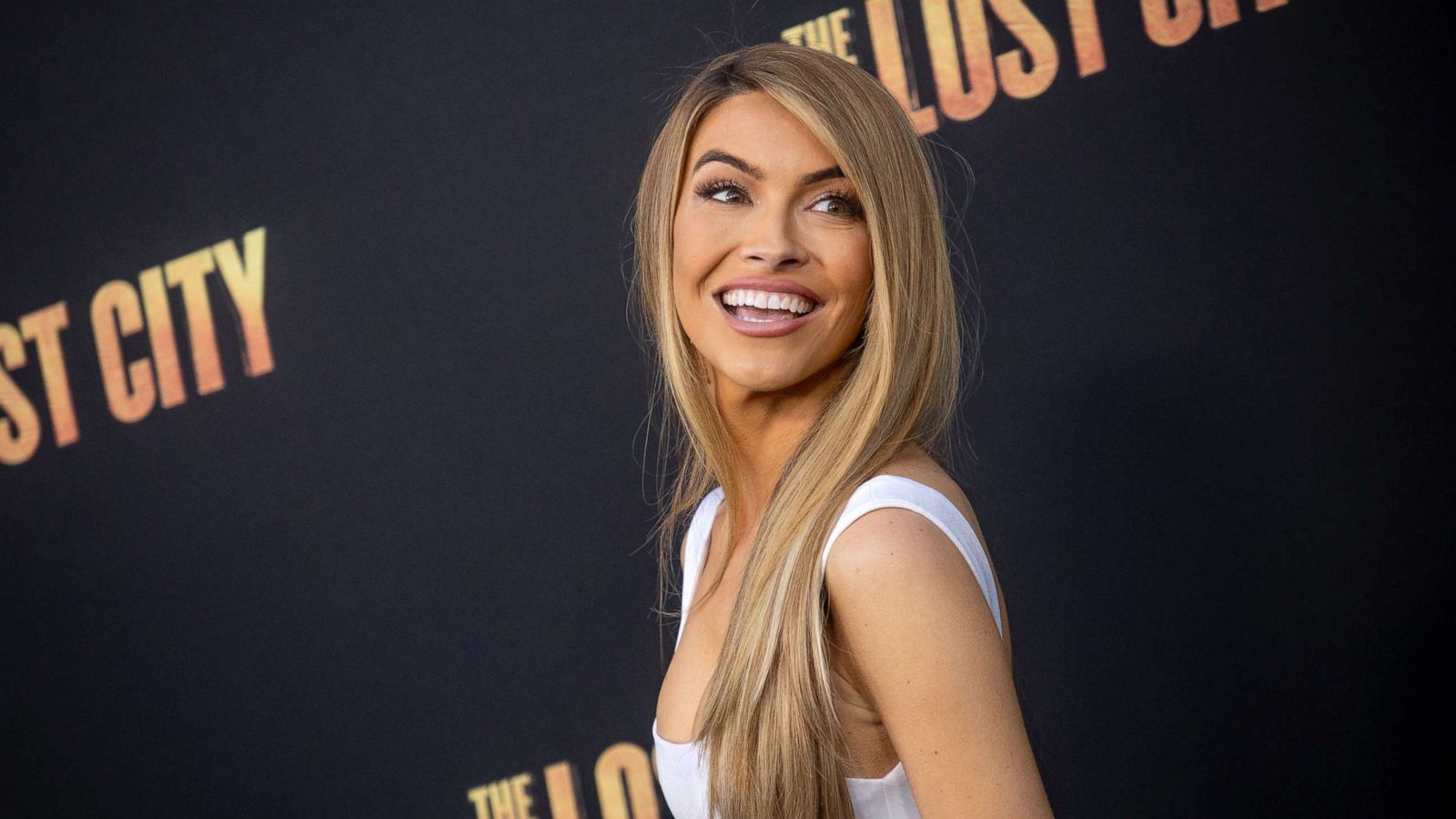 PHOTO: Chrishell Stause attends the Los Angeles premiere of Paramount Pictures' 'The Lost City' at Regency Village Theatre, March 21, 2022 in Los Angeles.