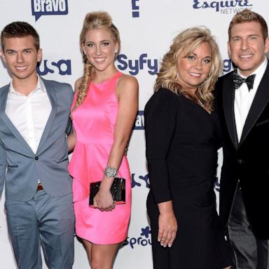 PHOTO: Chase Chrisley, Savannah Crisley, Julie Crisley and Todd Chrisley at the Javits Center, May 15, 2014, in New York.