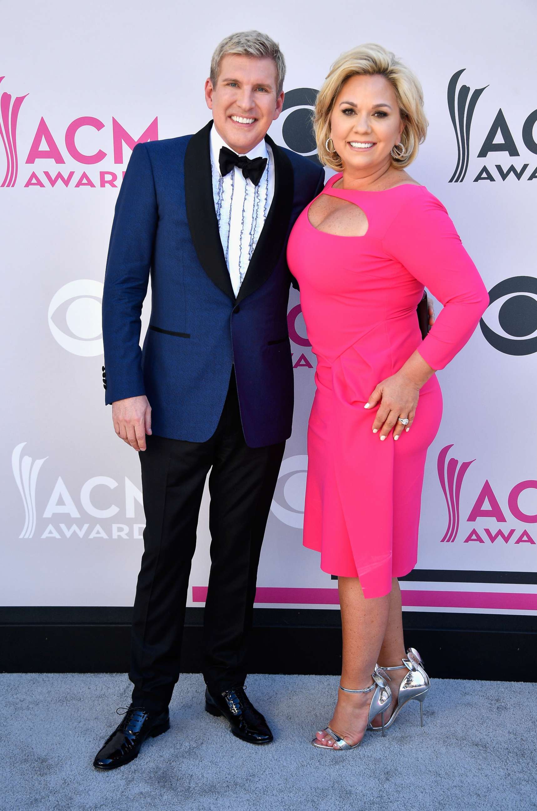 PHOTO: TV personalities Todd Chrisley and Julie Chrisley attend the 52nd Academy Of Country Music Awards at Toshiba Plaza on April 2, 2017 in Las Vegas, Nevada.