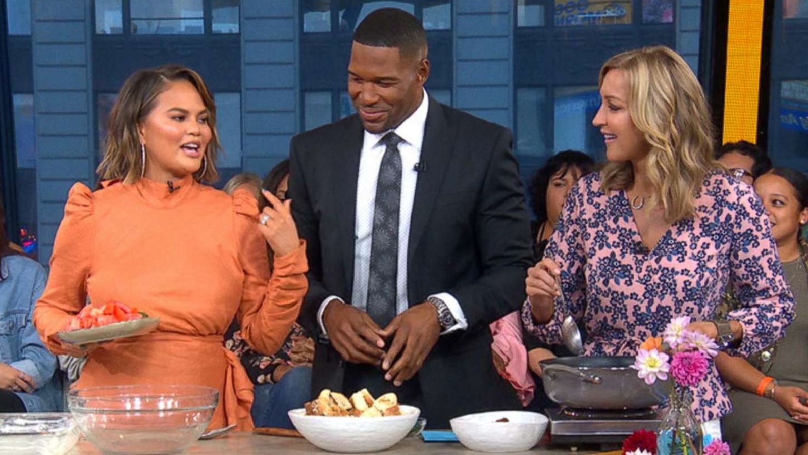 PHOTO: Chrissy Teigen shares a recipe from her new cookbook "Cravings: Hungry for More" on "Good Morning America."