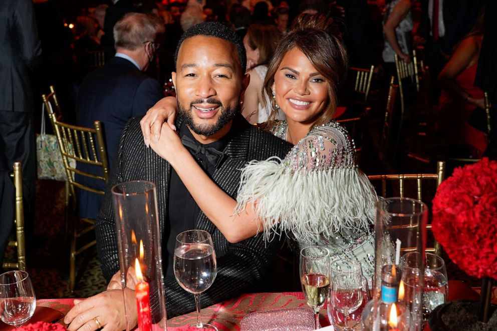 PHOTO: John Legend and Chrissy Teigen attend City Harvest Presents The 2022 Gala: Red Supper Club in New York, April 26, 2022.