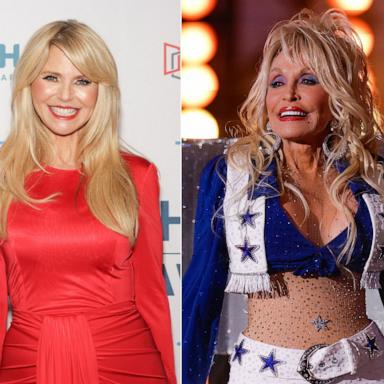 PHOTO: Christie Brinkley is pictured Nov. 10, 2023 and Dolly Parton is pictured Nov. 23, 2023.