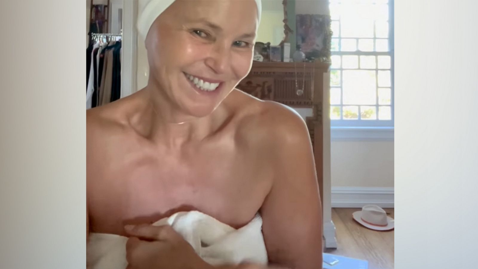 PHOTO: In this screen grab from a video posted to her Instagram account, Christie Brinkley is shown makeup-free.