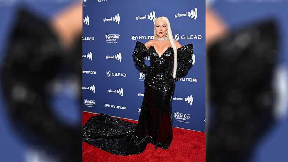 PHOTO: Christina Aguilera attends the 34th Annual GLAAD Media Awards at The Beverly Hilton, March 30, 2023, in Beverly Hills, Calif.