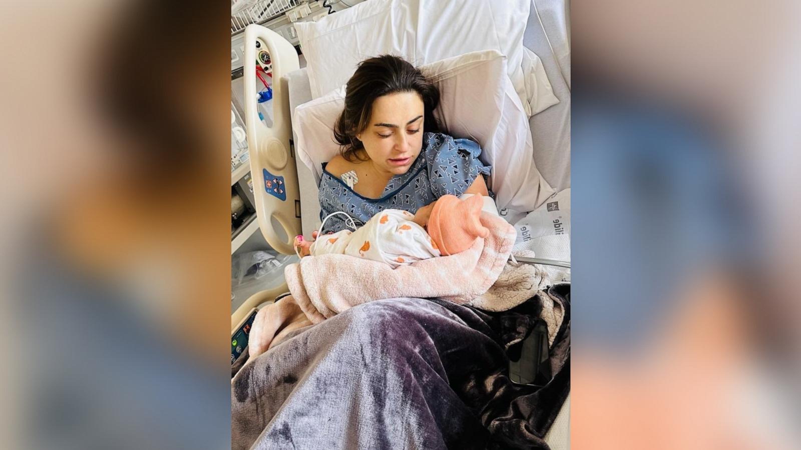 PHOTO: Christina Aleksanian is pictured with her third daughter, whom she gave birth to on May 23, 2023.