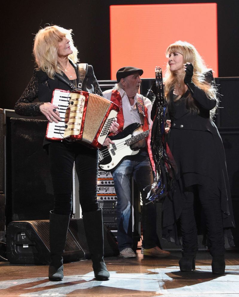 PHOTO: In this Jan. 26, 2018, file photo, honorees Christine McVie, John McVie and Stevie Nicks of Fleetwood Mac perform onstage during  MusiCares Person of the Year honoring Fleetwood Mac, at Radio City Music Hall in New York.