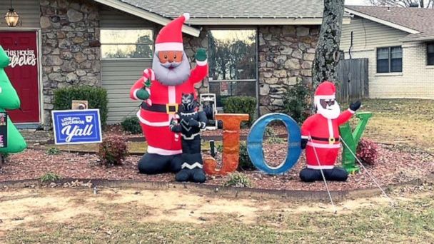 Family With Black Santa Display Heartened By Community Support After 