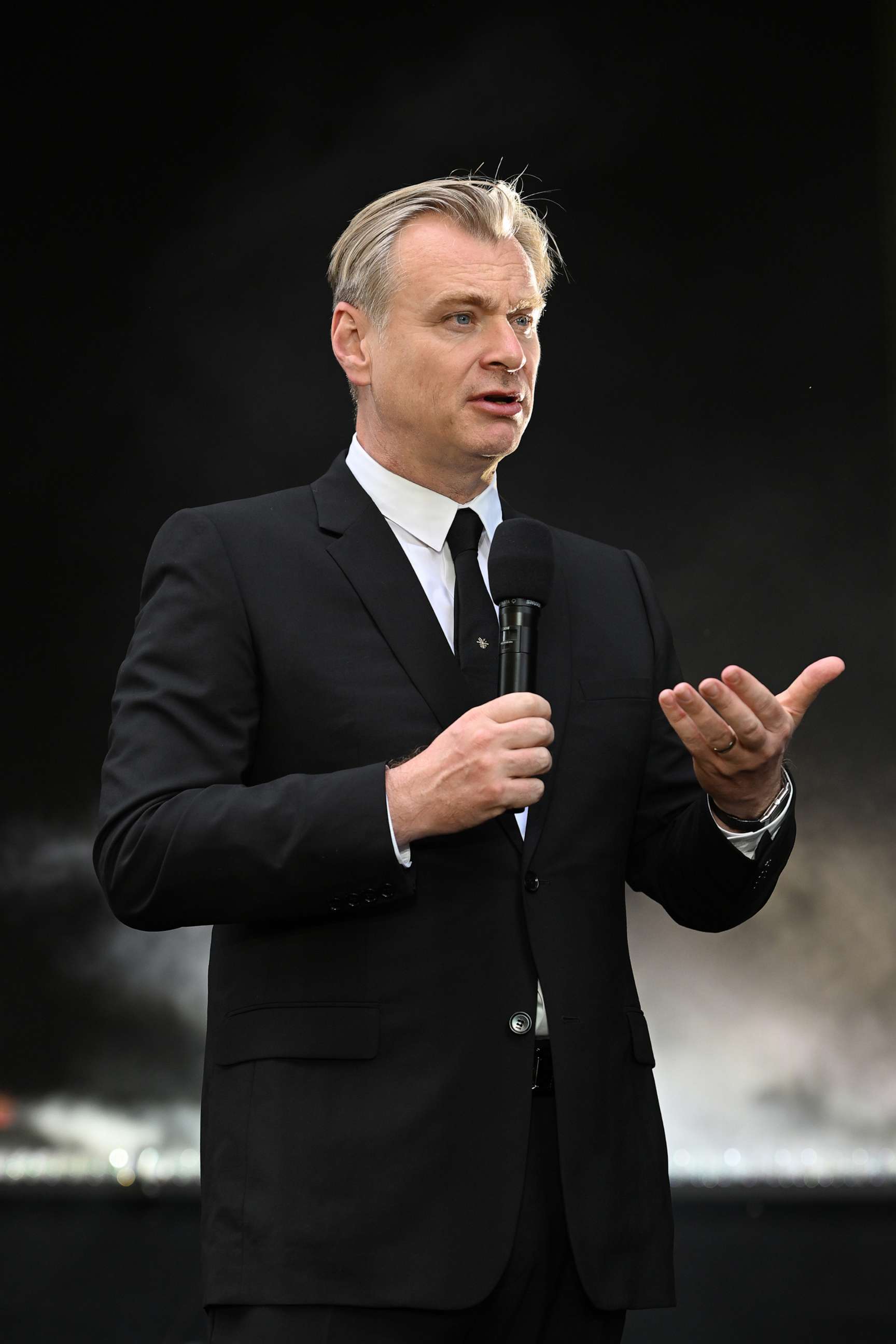 PHOTO: Director Christopher Nolan attends the UK Premiere of "Oppenheimer" at Odeon Luxe Leicester Square on July 13, 2023, in London,.