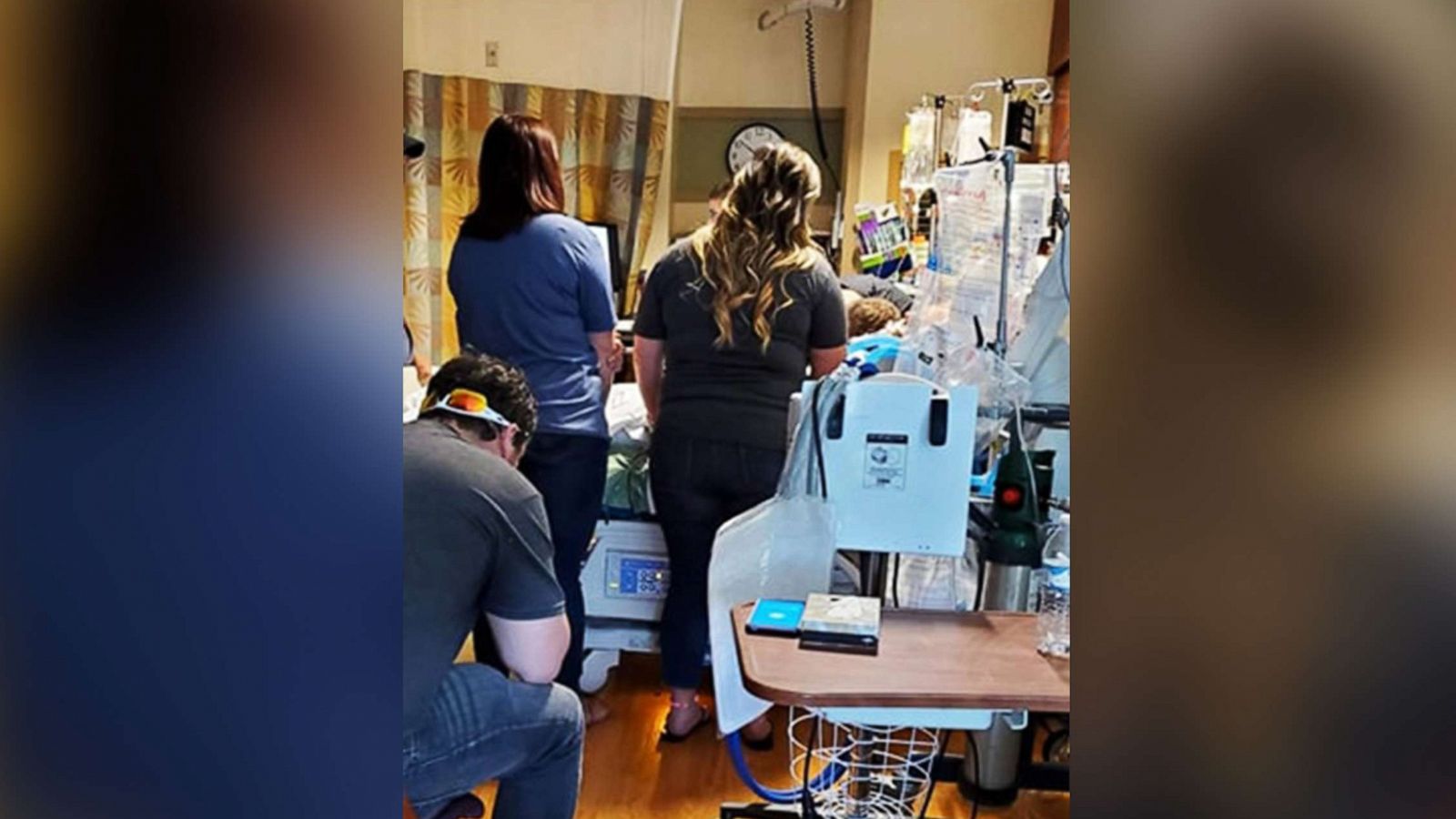 PHOTO: On June 1, Christopher Pennington of Ann Arbor, Michigan, died. The 35-year-old father of two had a long fight with addiction before ultimately overdosing. In this photo taken by his mother, Christopher's family surrounds his hospital bed.