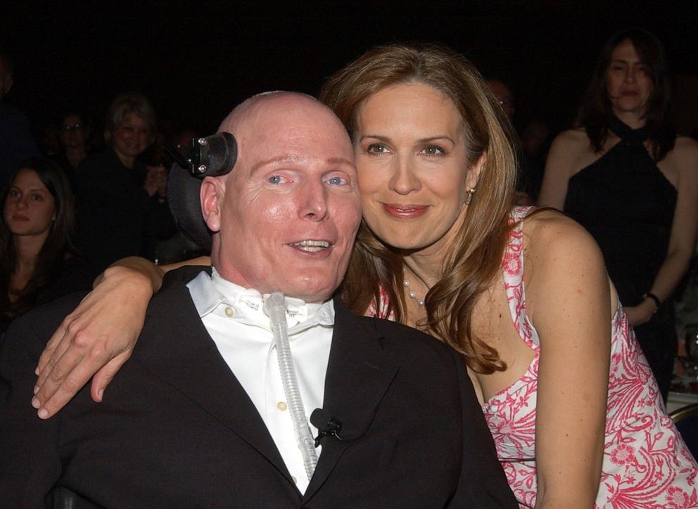 PHOTO: Christopher Reeve and Dana Reeve are shown during AAFA American Image Awards To Benefit the Christopher Reeve Paralysis Foundation at Grand Hyatt Hotel in New York.