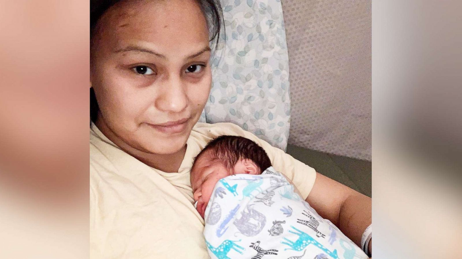 PHOTO: Chrystal Hicks holds her son Sky Airon. Sky was born 18,000 feet above the ground, Glennallen, Alaska, Aug. 5, 2020.