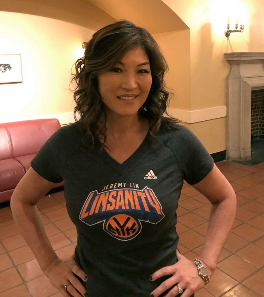 PHOTO:  Juju Chang is photographed wearing her "Linsanity" Jeremy Lin shirt. 