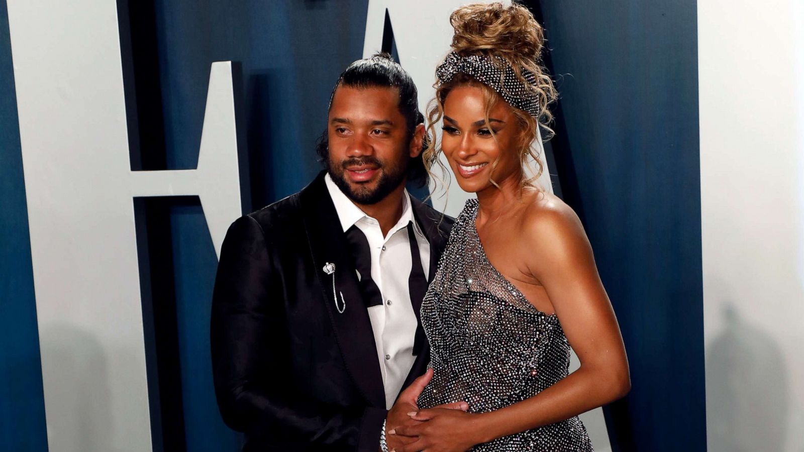 PHOTO: Russell Wilson and Ciara attend the Vanity Fair Oscar Party at Wallis Annenberg Center for the Performing Arts, Feb. 9, 2020, in Beverly Hills, Calif.