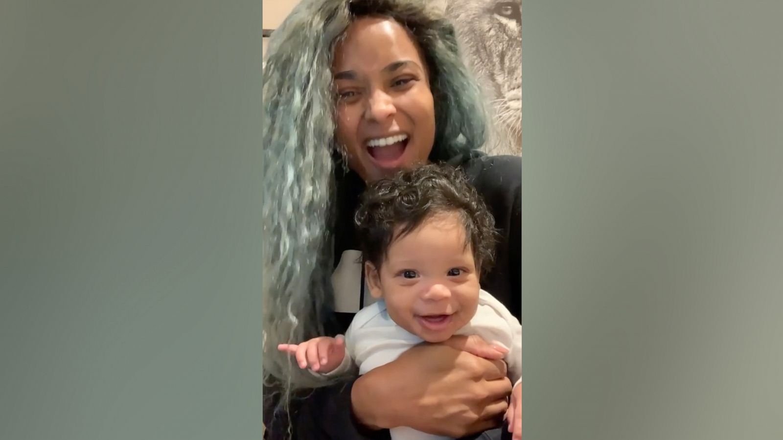 PHOTO: In this screen grab from a video posted to her Instagram account, Ciara laughs after her son, Win, said "Mama" for the first time.