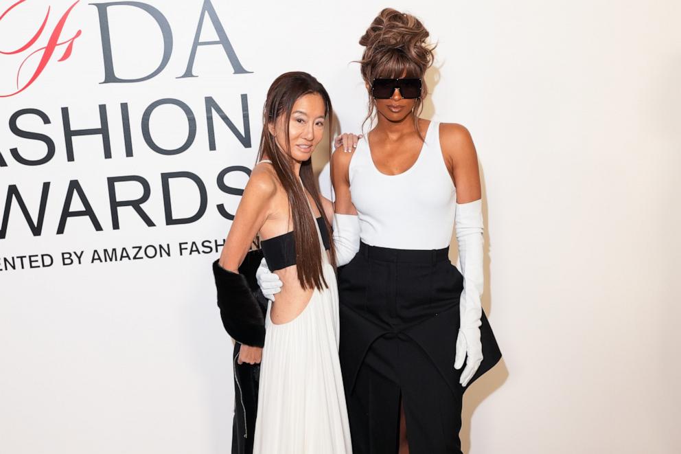 PHOTO: Vera Wang and Ciara attend the 2024 CFDA Awards at the American Museum of Natural History, Oct. 28, 2024, in New York.