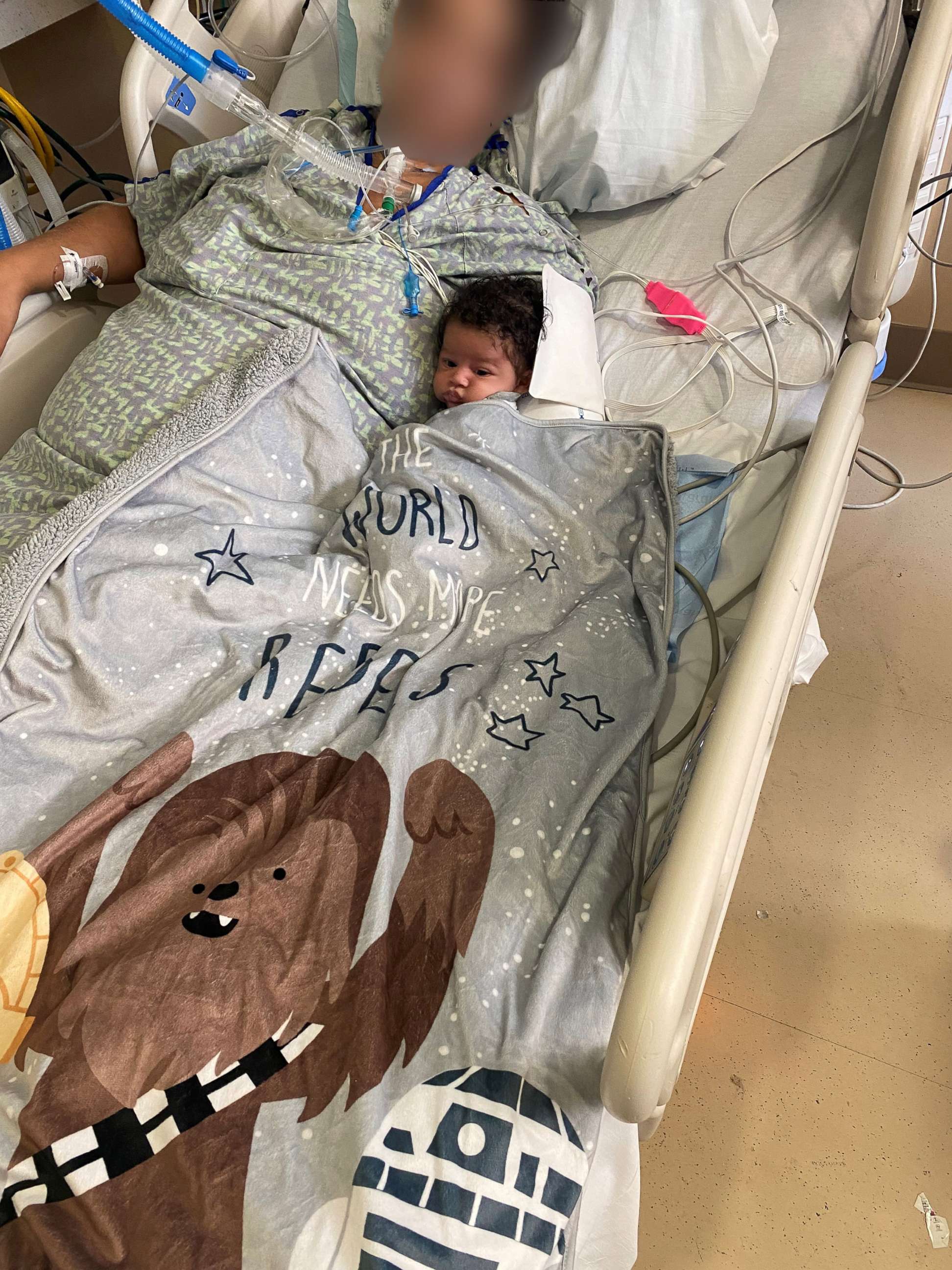 PHOTO: Cierra Chubb has been hospitalized with life-threatening COVID-19 complications since giving birth to her son, Myles, in an emergency c-section.