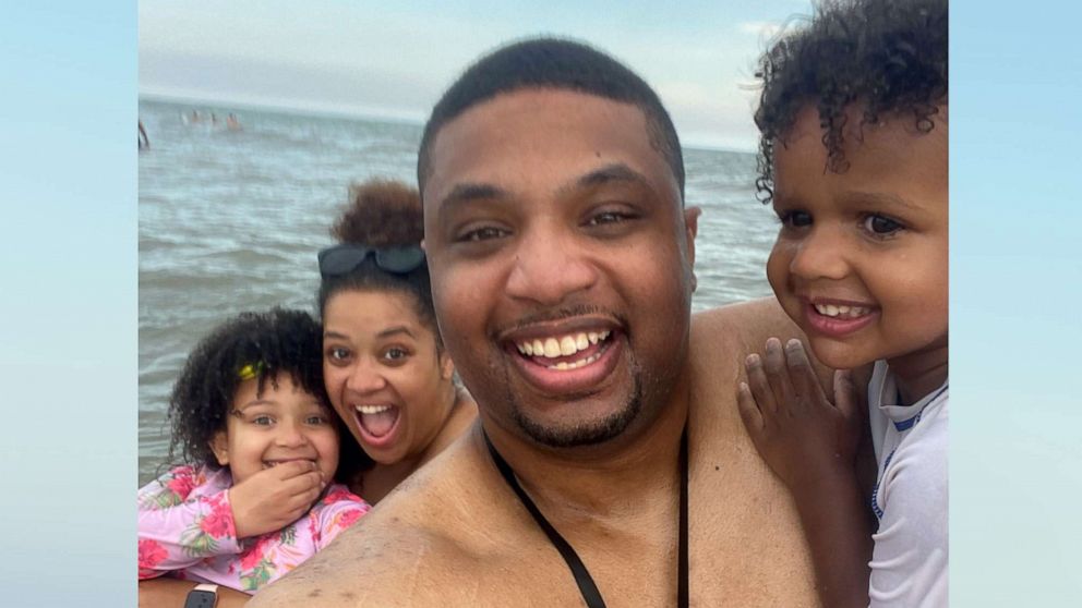 PHOTO: Jamal and Cierra Chubb, of South Carolina, pose with their two older children on a family vacation.