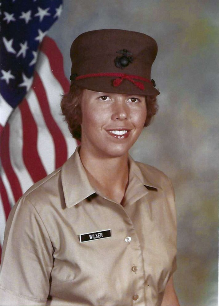 PHOTO: Cindy Wilker, now 61, served in the Marine Corps. when she was younger. She said that even though she was proud to serve her country, shes angry about the lack of equality and protections for the LGBTQ community to this day.