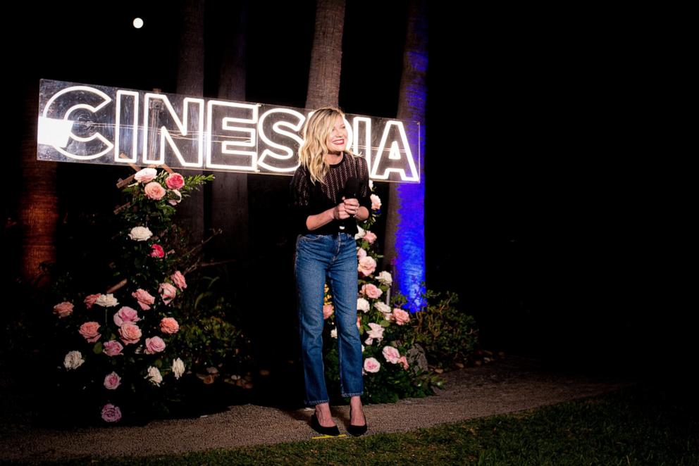 PHOTO: Kirsten Dunst Surprises the Audience at Cinespia’s Double Feature Screening of ‘Bring it On’ and ‘The Virgin Suicides’ at Hollywood Forever Presented by Amazon MGM Studios.