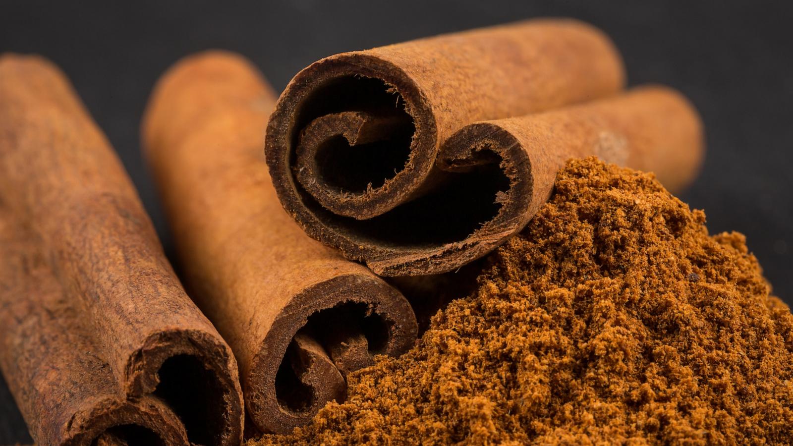 PHOTO: An undated stock photo of cinnamon sticks with cinnamon powder.