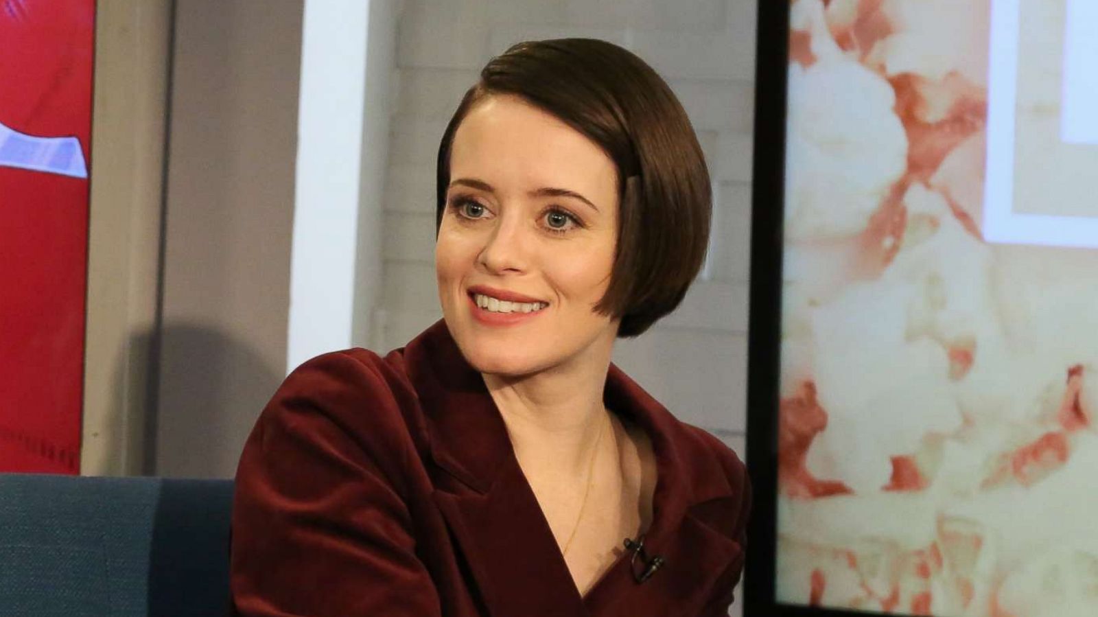 PHOTO: Claire Foy appears on "Popcorn with Peter Travers" at ABC News studios, Nov. 5, 2018, in New York City.