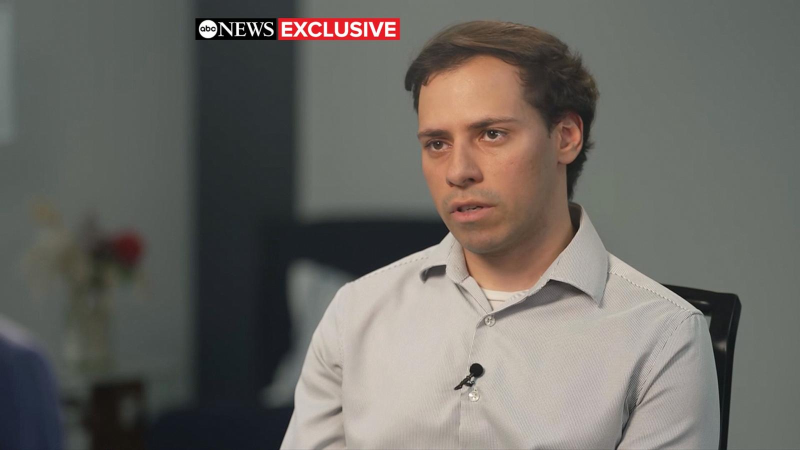 PHOTO: : Nick Dargie, 25, a juror in the Lindsay Clancy trial, speaks with ABC News' Aaron Katersky on Sept. 9, 2026.