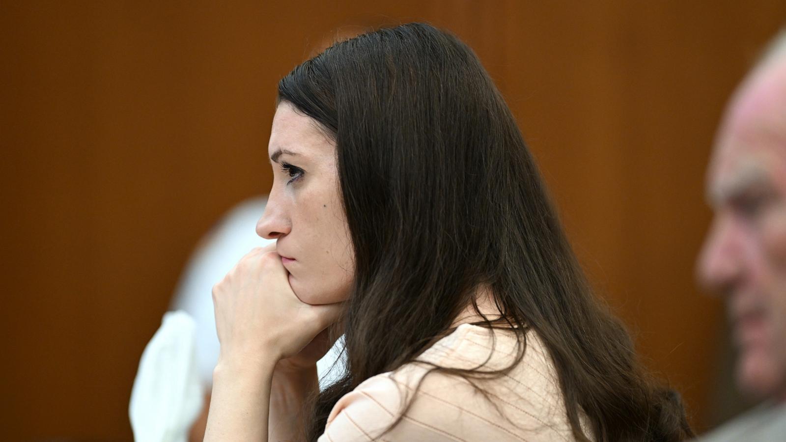 PHOTO: Lindsay Clancy, center, and her lawyer Kevin Reddington, right, listen during testimony during Clancy's murder trial, Aug. 13, 2026., in Plymouth, Mass.