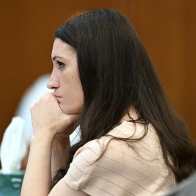 PHOTO: Lindsay Clancy, center, and her lawyer Kevin Reddington, right, listen during testimony during Clancy's murder trial, Aug. 13, 2026., in Plymouth, Mass. 