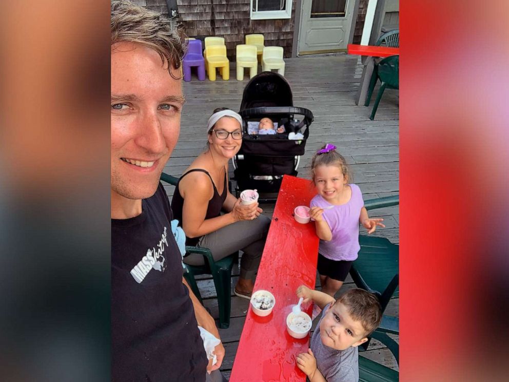 PHOTO: Patrick Clancy is pictured with his wife and their three children.