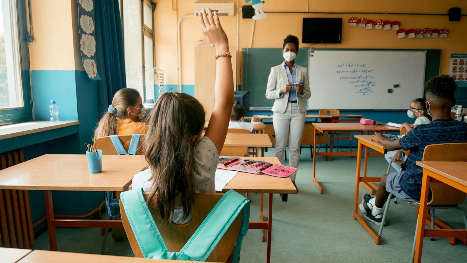 PHOTO: Students attend class in this stock photo.