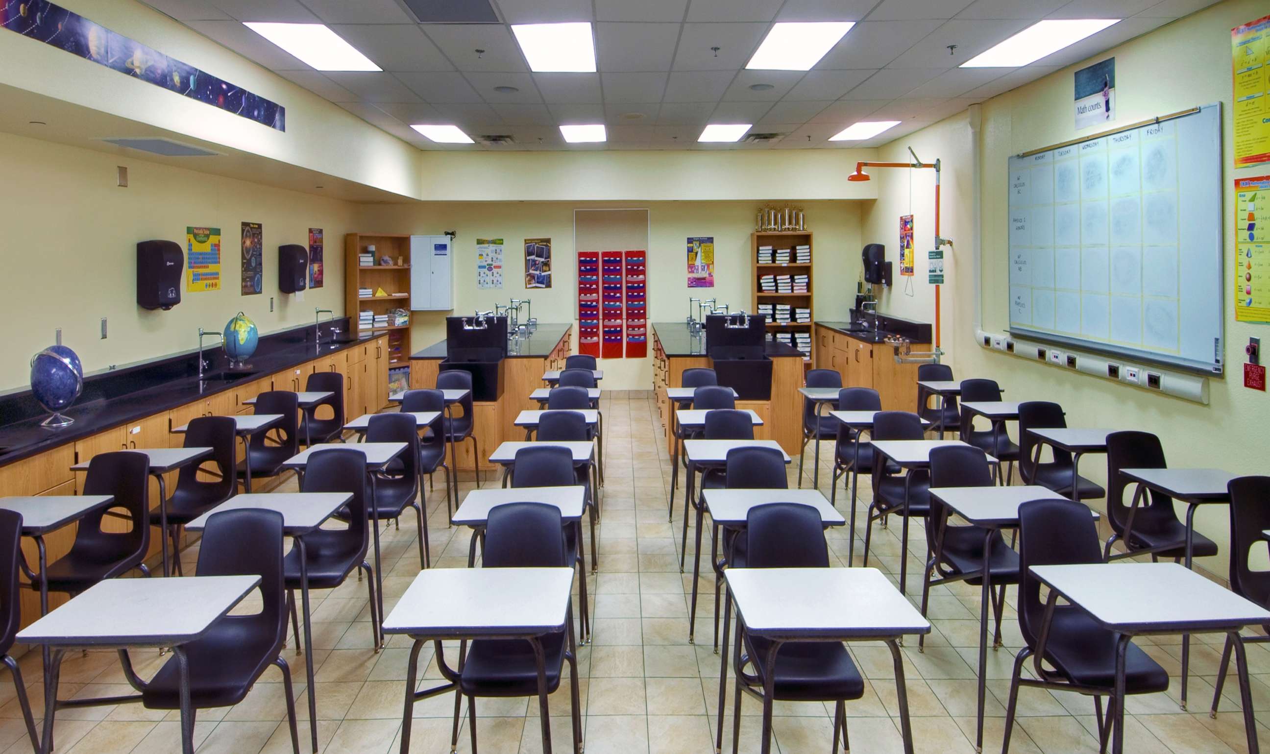 PHOTO: An empty classroom is seen in an undated stock photo.