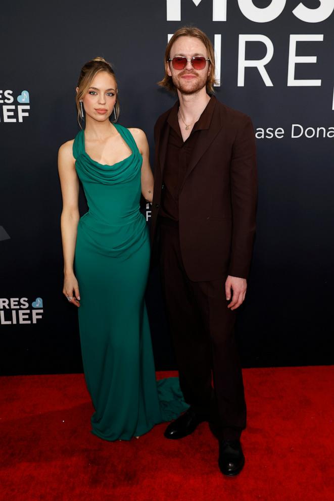 PHOTO: Claudia Sulewski and FINNEAS attend the 67th GRAMMY Awards in Los Angeles, Feb. 02, 2025.