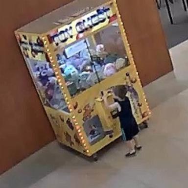 PHOTO: A child climbed into the claw machine at a local community center.