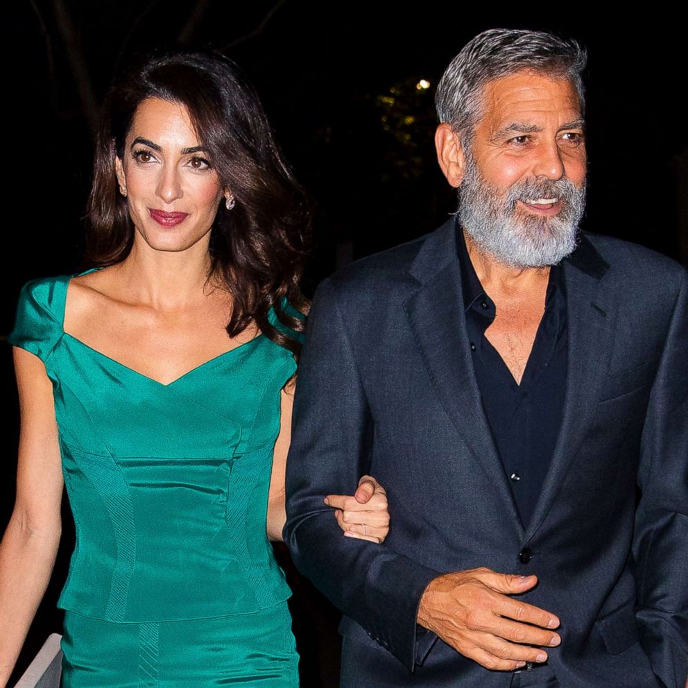 PHOTO: Amal Clooney and George Clooney are seen in New York City on Oct. 1, 2019. 