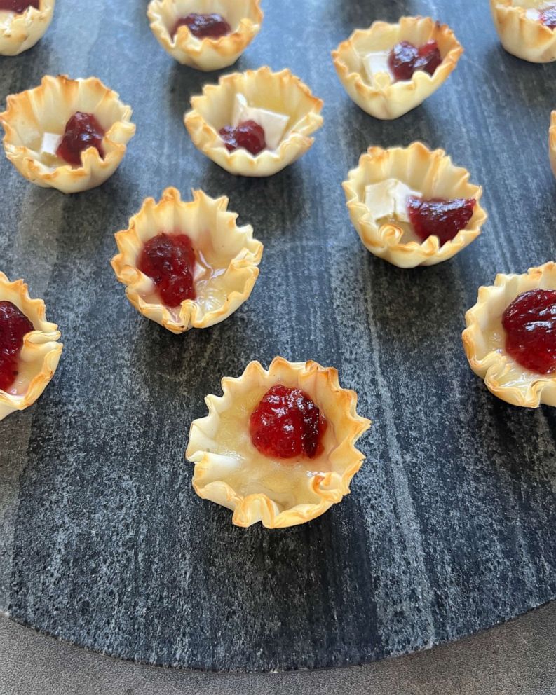 PHOTO: Cranberry brie phyllo cup bites.