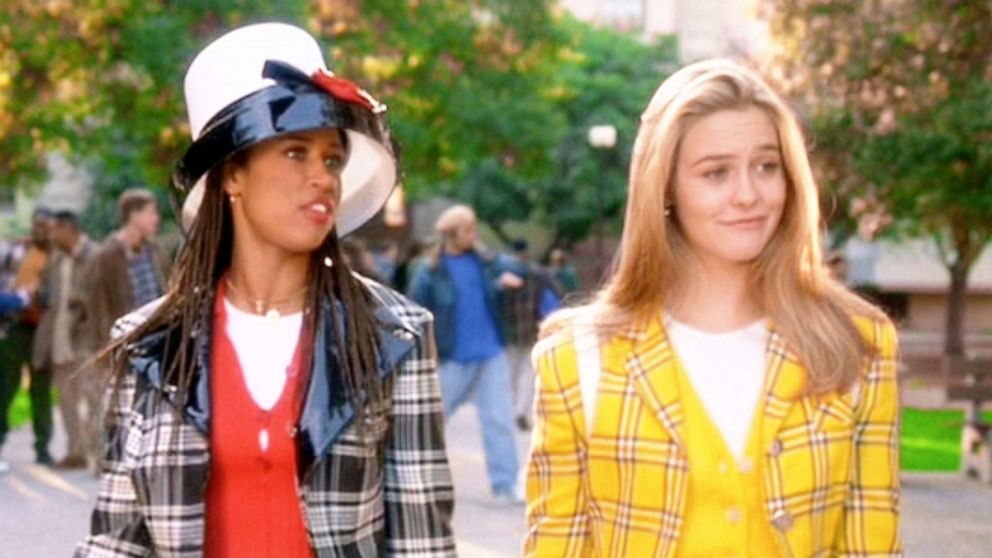 PHOTO: Stacey Dash (as Dionne Davenport), and Alicia Silverstone (as Cher Horowitz) in "Clueless." 1995. 