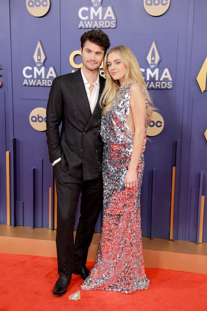 PHOTO: Chase Stokes and Kelsea Ballerini attend The 58th Annual CMA Awards at Music City Center, Nov. 20, 2024, in Nashville, Tenn.