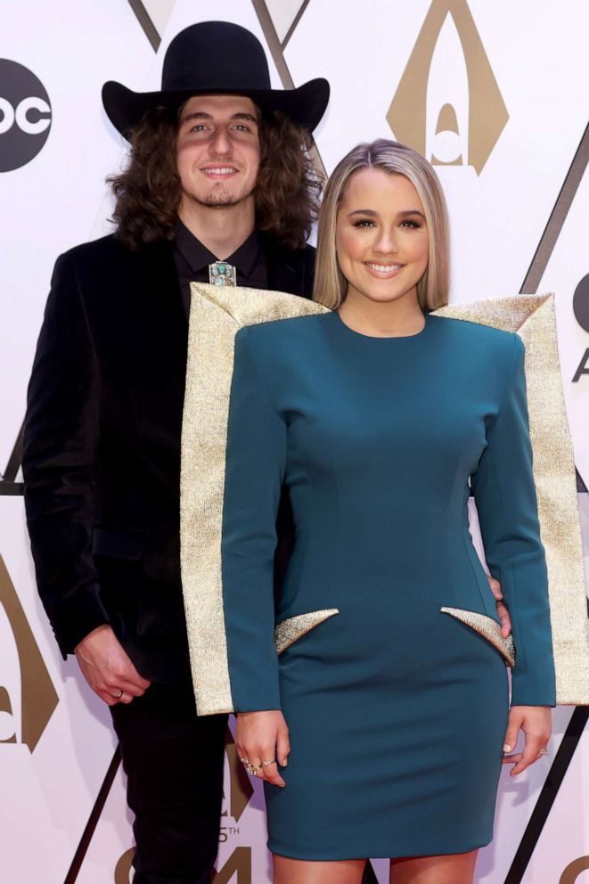 PHOTO: Cade Foehner and Gabby Barrett attend the 55th annual Country Music Association awards in Nashville, Tenn., Nov. 10, 2021.