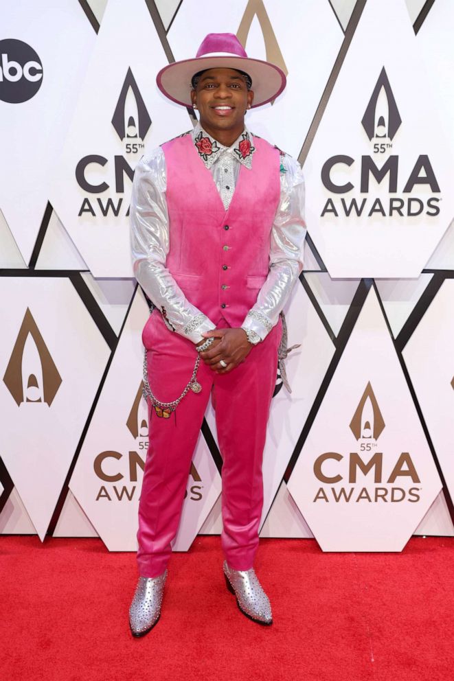 PHOTO: Jimmie Allen attends the 55th annual Country Music Association awards in Nashville, Tenn., Nov. 10, 2021.